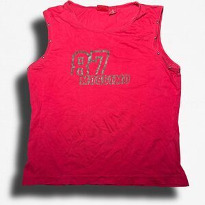 Mossimo 87 Red Studded Tank Top // Y2K Grunge